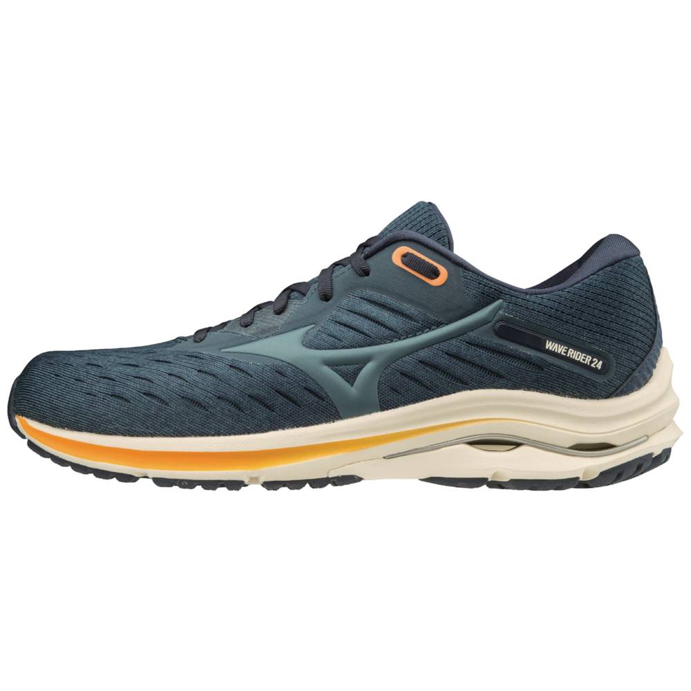 Sapatilhas Running Mizuno Wave Rider 24 - Homem - Azul Anil - RMBUO6501